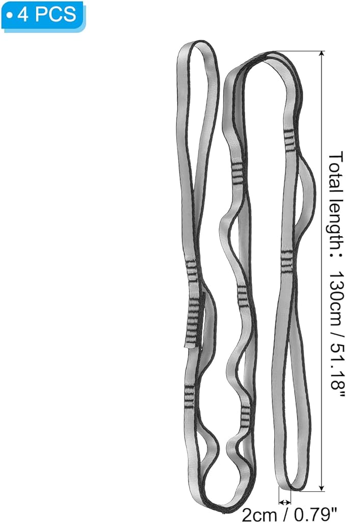 PATIKIL Daisy Chain Straps, Strong Climbing Strap Adjustable Nylon Chain Sling with Loops for Aerial Yoga Hammock Swing