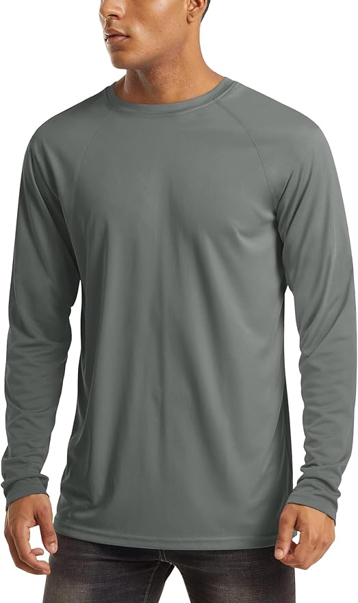 MAGCOMSEN Men's Long Sleeve Shirts UPF 50+ UV Sun Protection Athletic Shirts for Hiking Running Workout Rash Guard