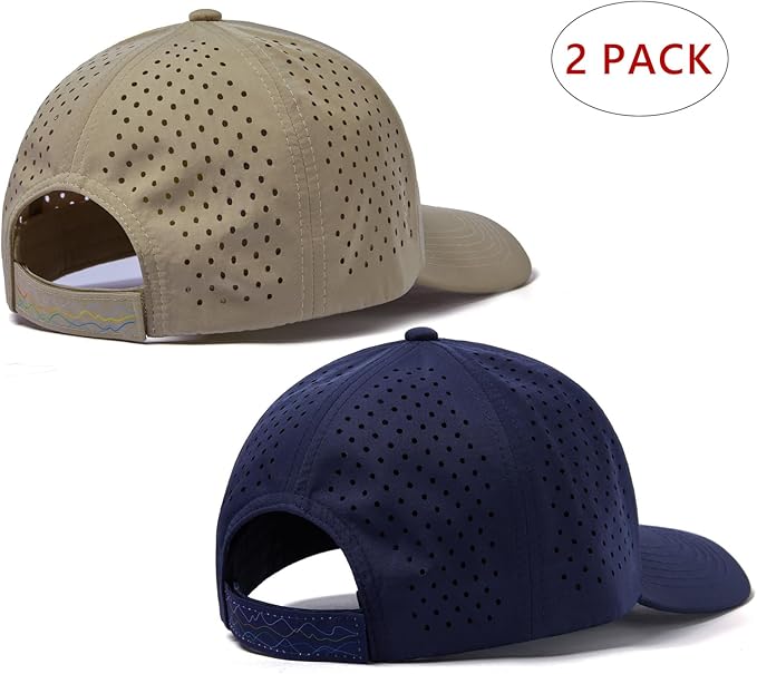 UPF 50+ Performance Water Resistant Baseball Cap Lightweight Breathable Hat Golf Running Boat Hiking for Men Women