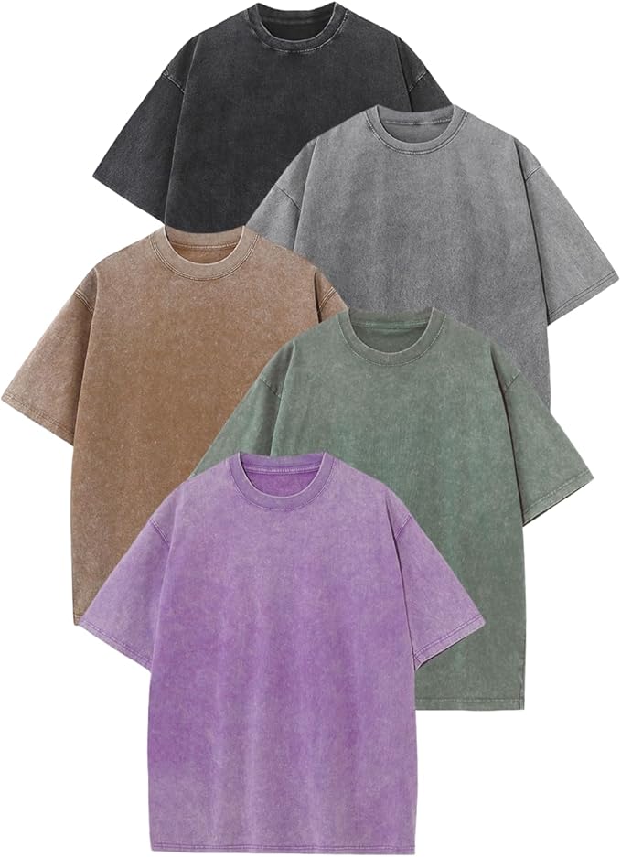 Workout T Shirts for Men Oversized Gym Loose Fit Tshirt Heavy Cotton Washed Vintage Faded Sleeping Tee Unisex Tops