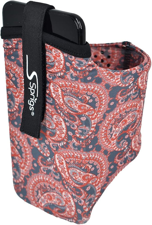 Sprigs Phone Armband Sleeve for iPhone 14, 13, 12, 11, X Galaxy Z, S22, S21, S20 Google Pixel 7, 6, 5. The Lightest & Most Comfortable Running Armband, Stretches to Fit All Phones with Case for Women & Men