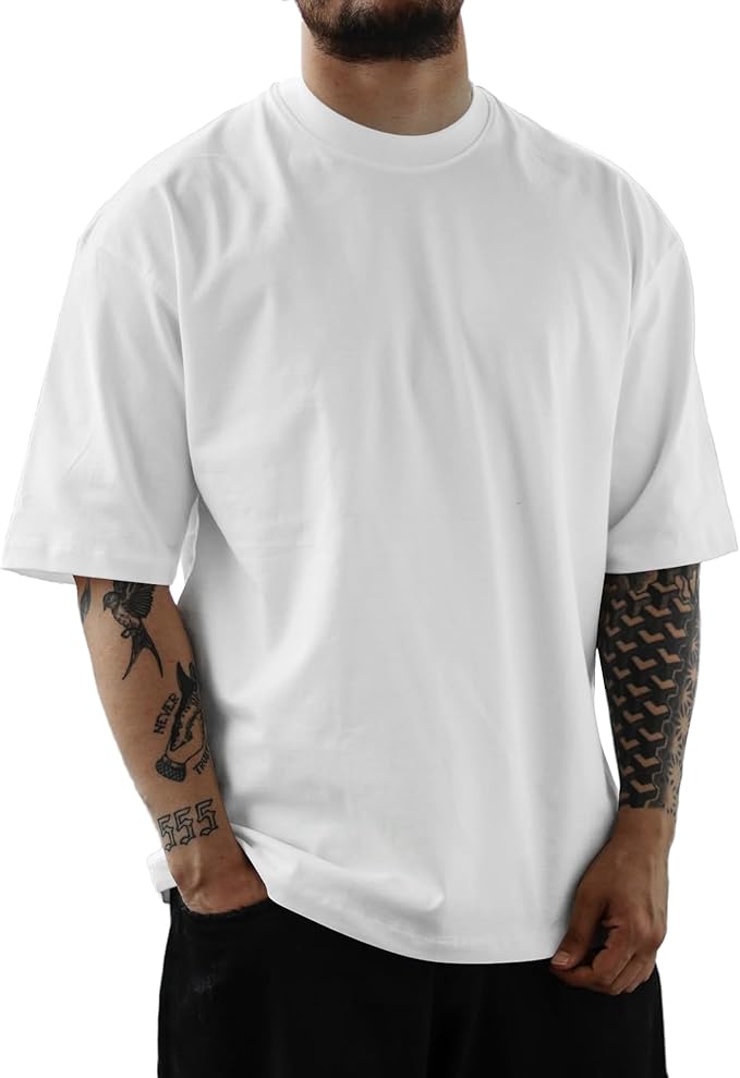 Mens Oversize Short Sleeve T-Shirts Loose Fit Solid Color Lightweight Tee Shirt Athletic Dry Fit Top