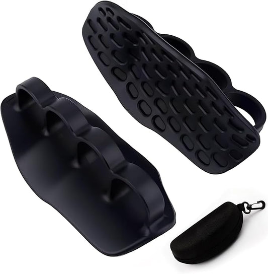 Workout Gloves for Men and Women,Anti-Slip Workout Grips,Rubber Gym Grips Pads for Palm Protection with Storage Box（Black）