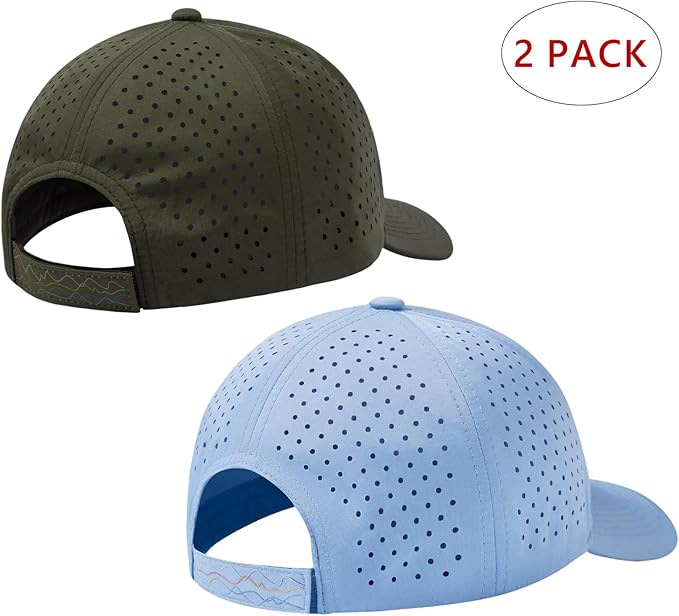 UPF 50+ Performance Water Resistant Baseball Cap Lightweight Breathable Hat Golf Running Boat Hiking for Men Women