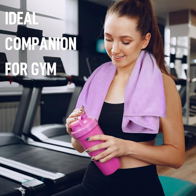 SINLAND Microfiber Gym Towels Sports Fitness Workout Sweat Towel Super Soft and Absorbent 3 Pack 16 Inch X 32 Inch