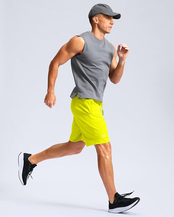 G Gradual Men's Athletic Running Shorts with Zipper Pockets Quick Dry 7"/ 5"/ 9" Workout Gym Shorts for Basketball Hiking