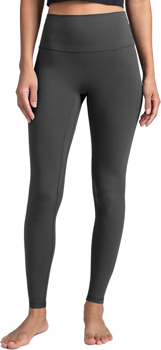 Colorfulkoala Dreamlux No Front Seam Leggings for Women 25"/28" Inseam, Seamless High Waisted Buttery Soft Yoga Pants