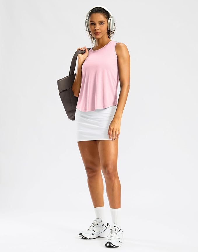 G Gradual Workout Tank Top for Women Sleeveless Athletic Yoga Tops High Neck Quick Dry Running Tennis Sports Shirts for Women