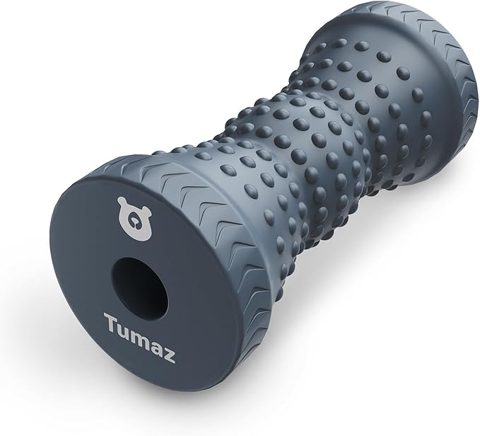 Tumaz Foot Roller for Plantar Fasciitis Relief，Foot Massage Roller for Alleviate Planter Facetious Pain,Arch Pain,Trigger Points & Deep Tissue, Portable - Reflexology Tool,Gray