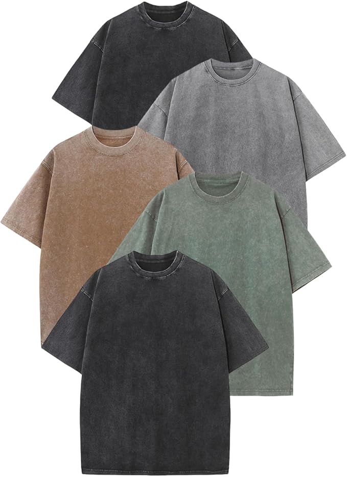 Workout T Shirts for Men Oversized Gym Loose Fit Tshirt Heavy Cotton Washed Vintage Faded Sleeping Tee Unisex Tops