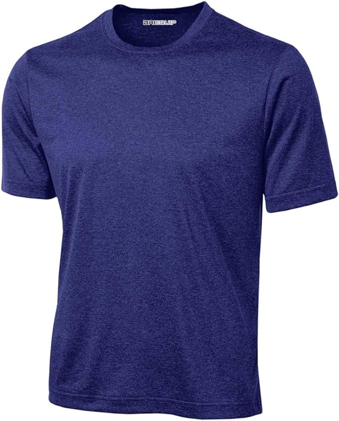 DRIEQUIP Men's Big & Tall Short Sleeve Moisture Wicking Athletic T-Shirts