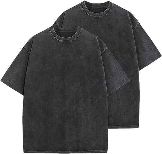 Workout T Shirts for Men Oversized Gym Loose Fit Tshirt Heavy Cotton Washed Vintage Faded Sleeping Tee Unisex Tops