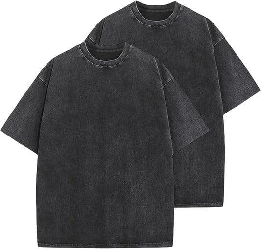 Workout T Shirts for Men Oversized Gym Loose Fit Tshirt Heavy Cotton Washed Vintage Faded Sleeping Tee Unisex Tops