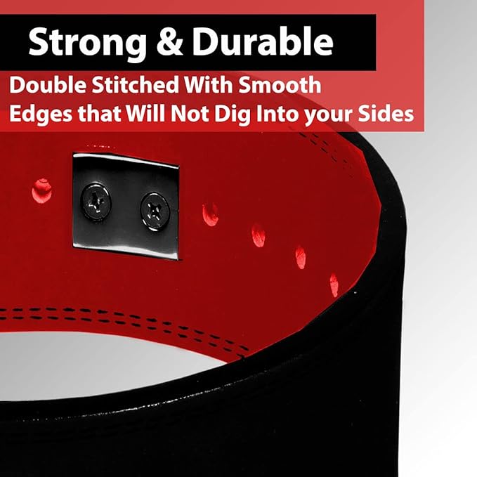 IBRO Powerlifting Lever Gym Belt – Power 8MM, 10MM or 13MM Extreme Heavy Duty Genuine Leather Belts - Squats Deadlifts Bodybuilding Weight Lifting IPF Power Lifting Strongman for Men