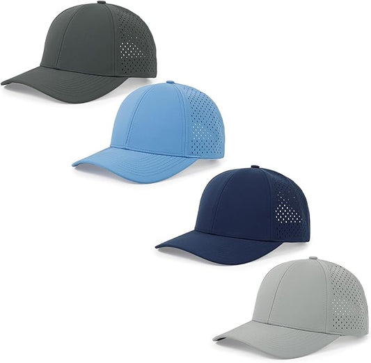 Quick Dry Baseball Cap Curved Brim Snapback Hat Laser Cut Mesh Ball Cap Golf Ball Cap for Men Women