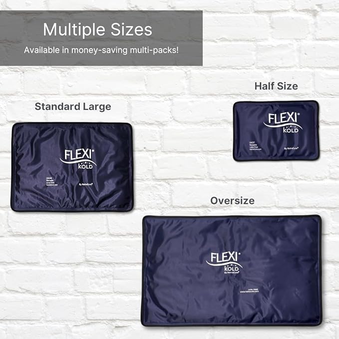 FlexiKold Extra Large Gel Soft Flexible Ice Pack for Injuries – Ice Compress, Ice Pad, & Flat Ice Wrap for Post Surgery for Injuries of Shoulder, HIPS & Full Back – XL – Oversize 13” x 21.5”