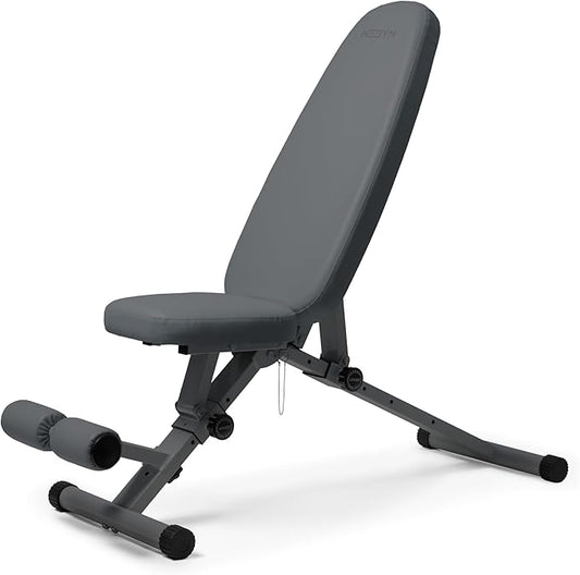 WeGym Fitness Bench, Adjustable, Collapsible, Comfortable, and Luxurious Home Gym Bench for Strength Training