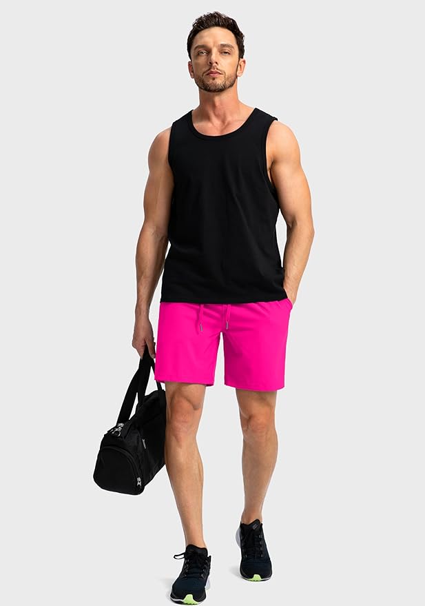 Men's Running Shorts with Zipper Pockets 9 Inch/ 7 Inch / 5 Inch Lightweight Quick Dry Gym Workout Athletic Shorts for Men