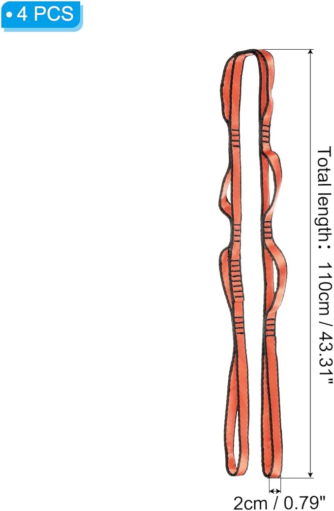 PATIKIL Daisy Chain Straps, Strong Climbing Strap Adjustable Nylon Chain Sling with Loops for Aerial Yoga Hammock Swing