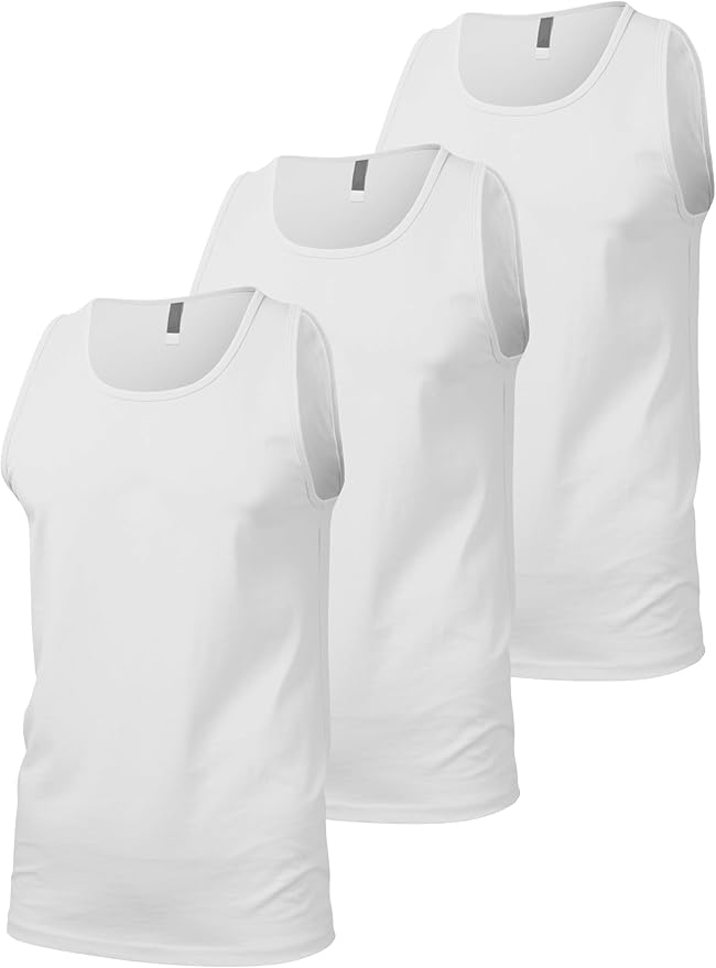 Hat and Beyond Mens Tank Top Soft Performance Boxing Gym Shirts Plain Muscle Tee