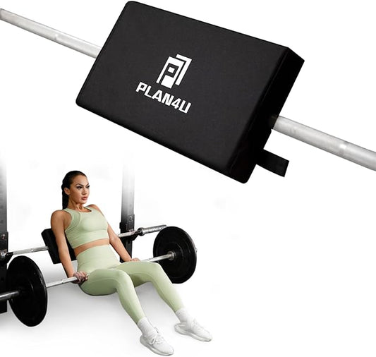 Hip Thrust Back Pad for Squat Rack & Olympic Barbell Bar, Bench Press Back Support, Versatile Space-Saving Workout Tilt-pad for Hip Thrust, Split Squat, Plank, Elevated Push-ups Glute Bridge