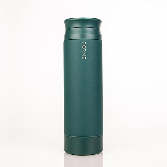 FORME - OG Classic Shaker, 500ml + 35g Stainless Steel Protein Shaker, Double Walled Vacuum Insulated, Cold and Hot Drinks, Silent & Leak Proof, Fits Most Cup Holders (Jungle)