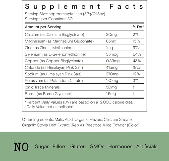 Moon Juice Mini Dew Electrolytes Powder - Sugar Free Minerals & Electrolyte Hydration Powder for Instant Hydration & Brain Support - Magnesium, Calcium, Potassium, Pink Salt, Watermelon, 30 Servings