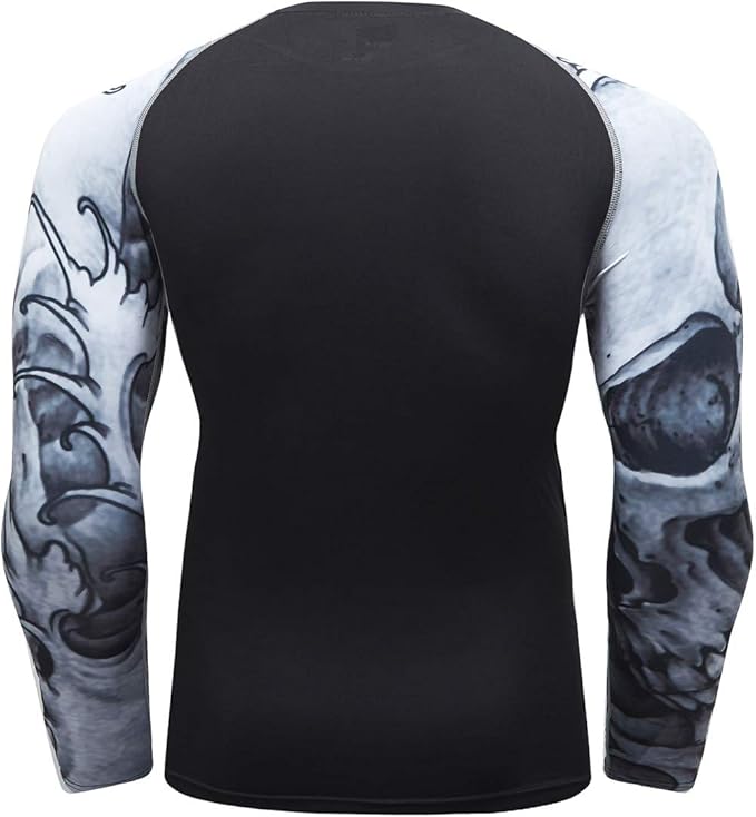 Men's Soft Fit Long Sleeve Workout Rashguard Cool Dry Compression Fitness Shirt