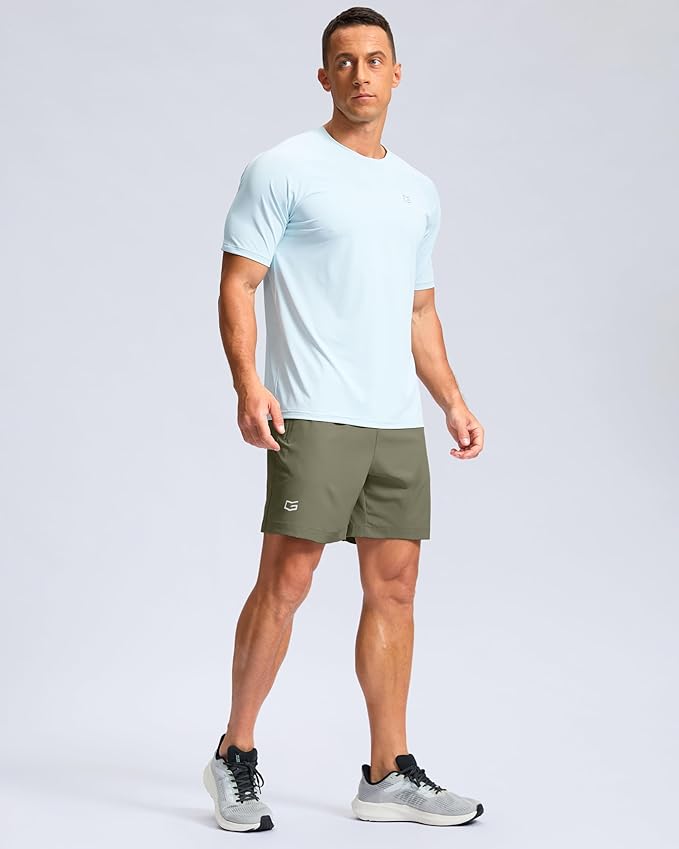 G Gradual Men's Athletic Running Shorts with Zipper Pockets Quick Dry 7"/ 5"/ 9" Workout Gym Shorts for Basketball Hiking