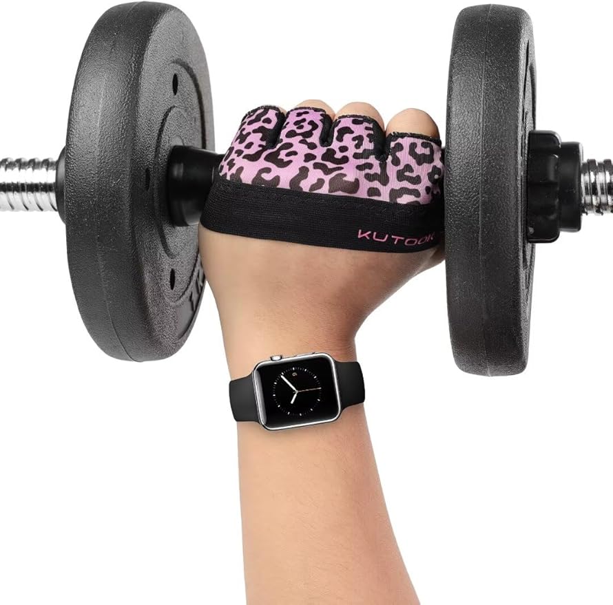 KUTOOK Weight Lifting Workout Gloves for Men/Women, 3mm XRD Padding Grip Gym Gloves, Breathable Partial Gloves for Calluses, Weightlifting Gloves for Exercise, Kettlebell, Pull-Ups, Cross Training