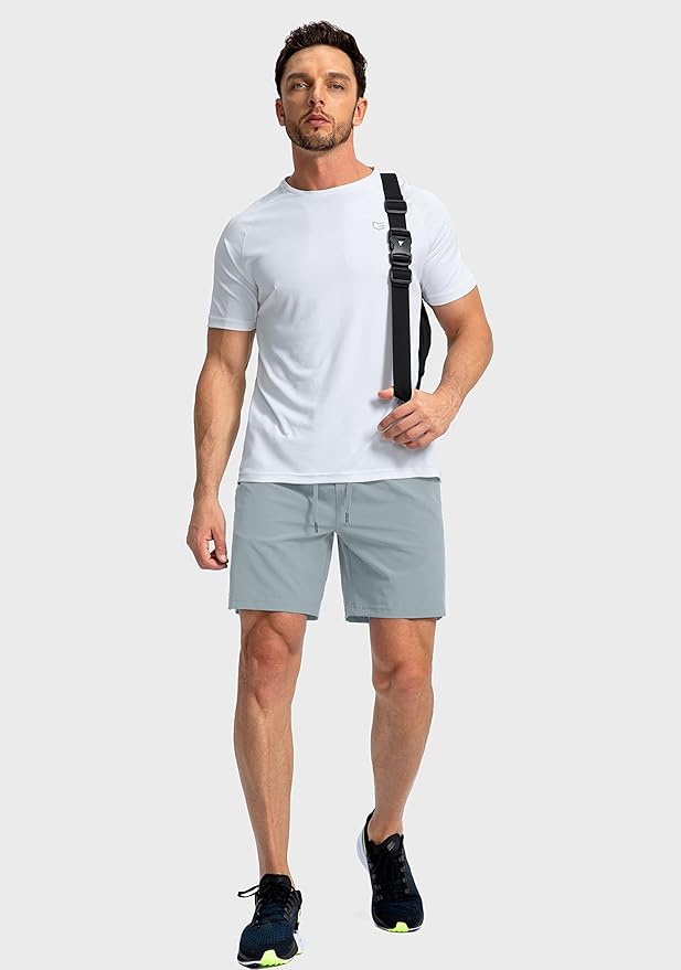 Men's Running Shorts with Zipper Pockets 9 Inch/ 7 Inch / 5 Inch Lightweight Quick Dry Gym Workout Athletic Shorts for Men