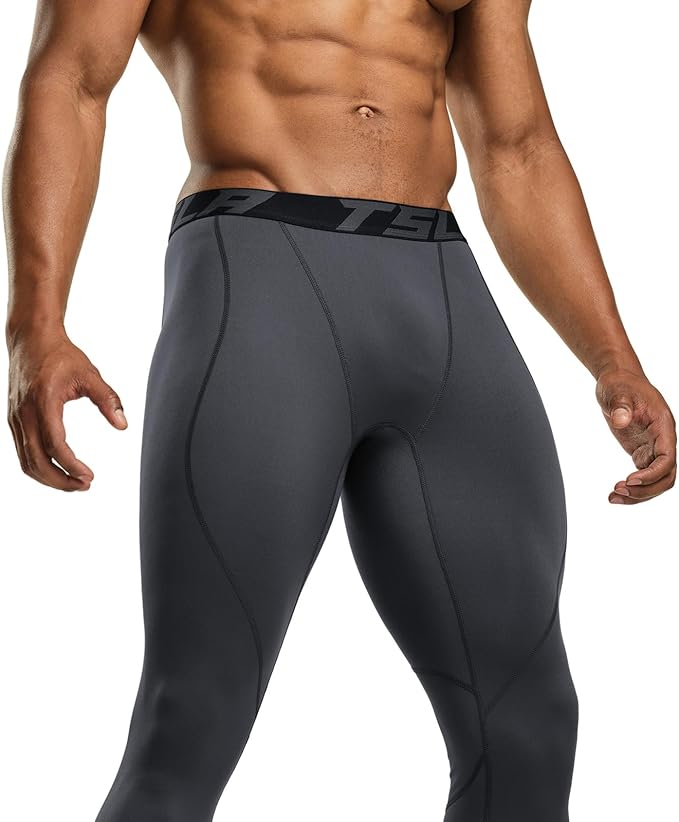 TSLA Men's Thermal Compression Pants, Athletic Sports Leggings & Running Tights, Wintergear Base Layer Bottoms