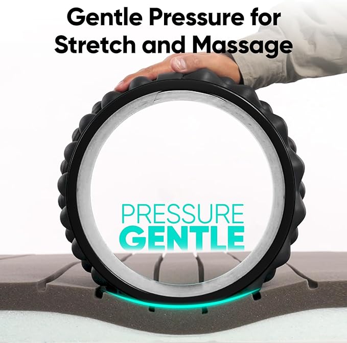 FitBeast Back Roller, Back Wheel Foam Roller - Targeted Muscle Roller for Deep Tissue Massage, Back Stretcher