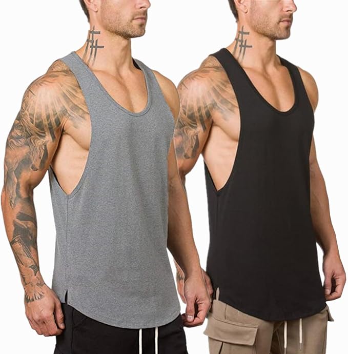 Muscle Killer Men's Muscle Gym Workout Stringer Tank Tops Bodybuilding Fitness T-Shirts 1/2/3 Pack