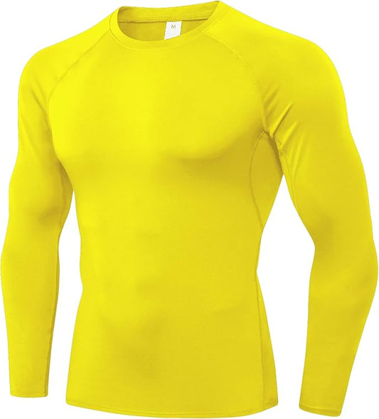 Compression Shirt Men Long Sleeve Quick Dry T-Shirt Athletic Workout Base Layer Running Sports Gym Undershirts