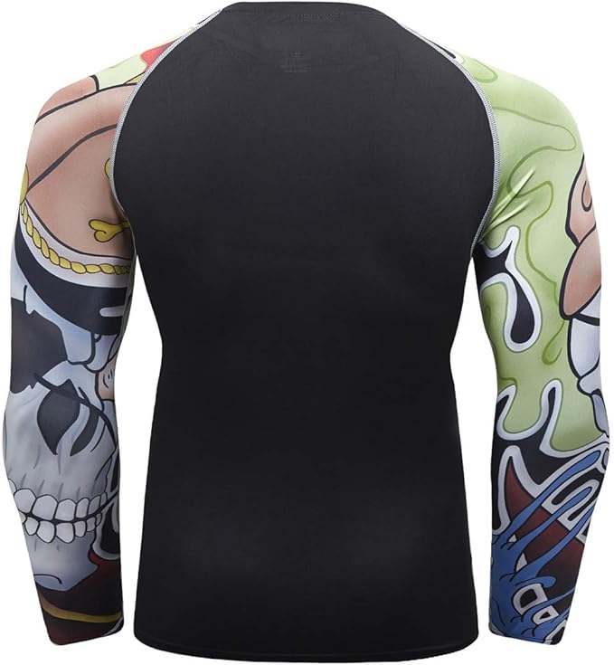 Men's Soft Fit Long Sleeve Workout Rashguard Cool Dry Compression Fitness Shirt