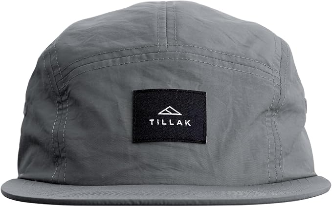 Tillak Wallowa Camp Hat, Lightweight Nylon 5 Panel Cap with Snap Closure