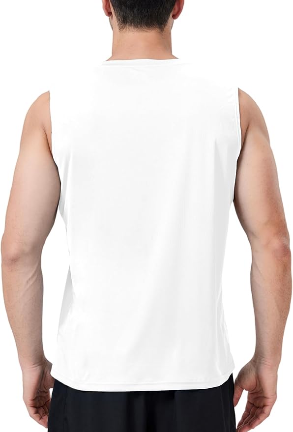 Men's Sleeveless UPF 50+ Swim Shirts Quick Dry Workout Tank Top UV Protection Running Gym Muscle T Shirts