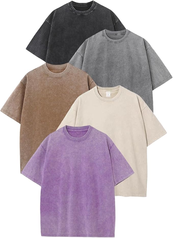 Workout T Shirts for Men Oversized Gym Loose Fit Tshirt Heavy Cotton Washed Vintage Faded Sleeping Tee Unisex Tops