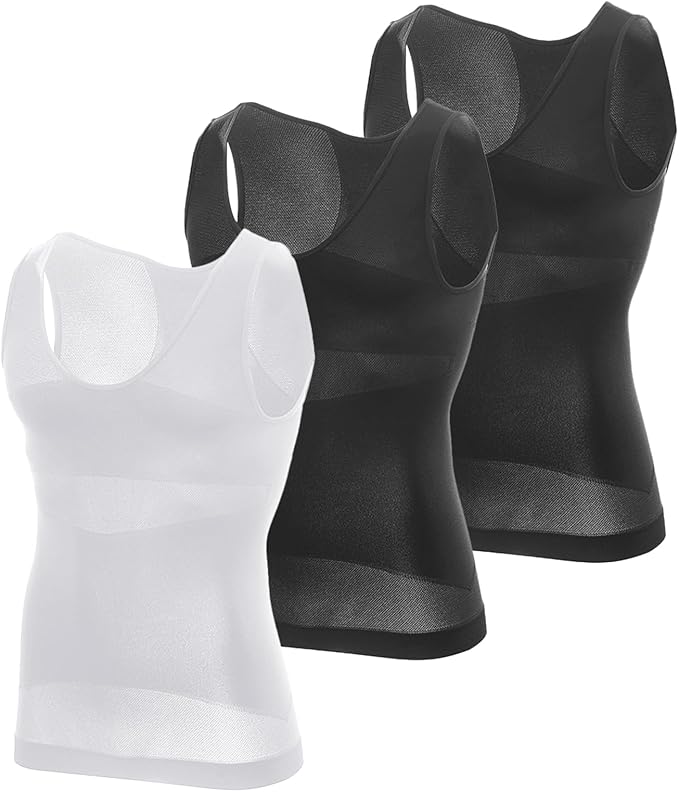 Gynecomastia Compression Shirt Men, Slimming Undershirt Compression Tank Top Mens Shapewear Body Shaper