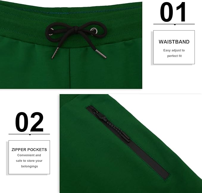 PIDOGYM Men's 5" Gym Workout Shorts,Fitted Jogging Short Pants for Bodybuilding Running Training with Zipper Pockets