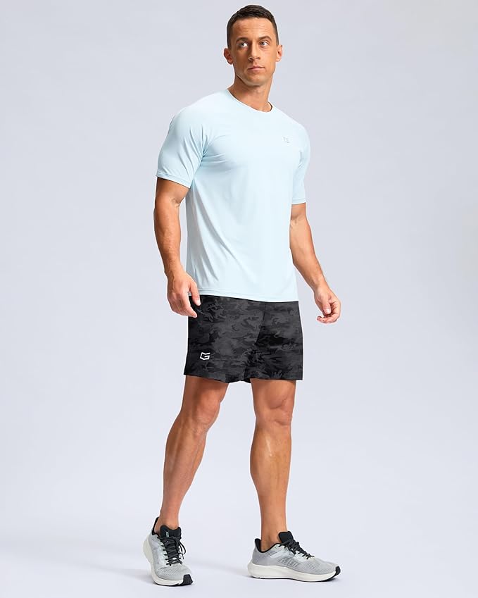 G Gradual Men's Athletic Running Shorts with Zipper Pockets Quick Dry 7"/ 5"/ 9" Workout Gym Shorts for Basketball Hiking