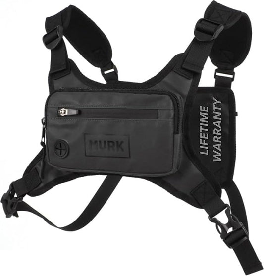 MVRK Water Resistant Chest Pack - Running Vest for Workouts, Running Phone Holder Extra Storage, Lightweight Running Pack