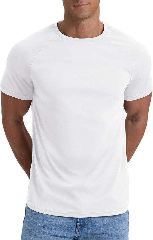 Askdeer Men's T-Shirt Short Sleeve Quick Dry Shirts Lightweight Workout Athletic Tees for Running, Beach, Hiking