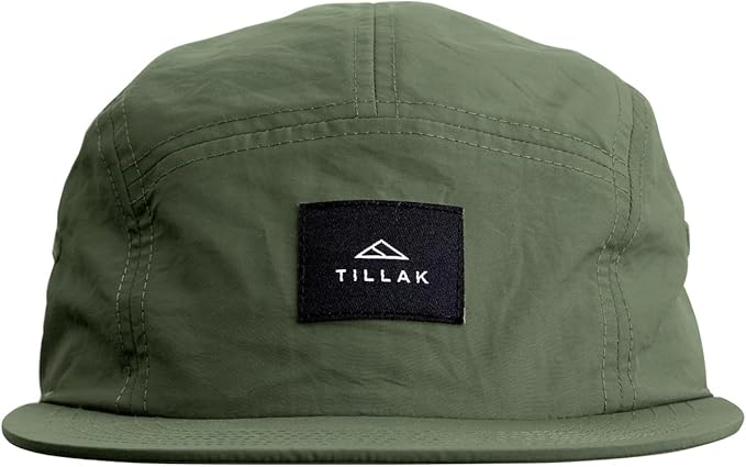 Tillak Wallowa Camp Hat, Lightweight Nylon 5 Panel Cap with Snap Closure