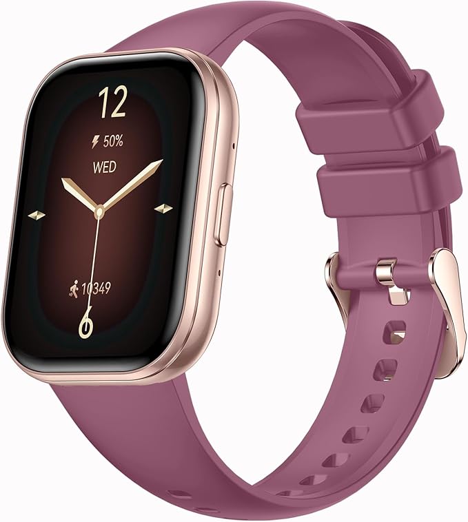 Yihou Smart Watches for Women with Heart Rate Monitor Sleep Monitoring Fitness Tracker for Women Pedometer Calorie Distance Fitness Watch Flashlight for Android iOS Gold Red