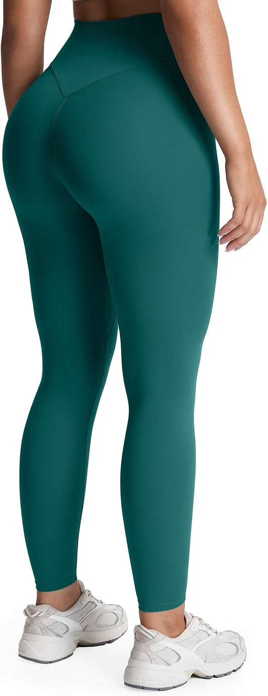 Aoxjox High Waisted Workout Leggings for Women Tummy Control Buttery Soft Yoga Metamorph Deep V Pants 26"