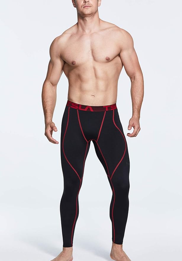 TSLA Men's Thermal Compression Pants, Athletic Sports Leggings & Running Tights, Wintergear Base Layer Bottoms