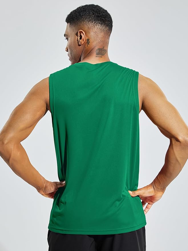 MIER Men's Workout Tank Tops UPF 50+ Swim Shirts Quick Dry Running Sleeveless UV Protection Muscle Tees