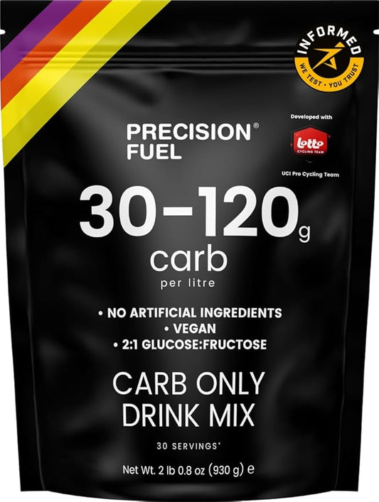 Precision Fuel PF Carb Only Drink Mix - High Carbohydrate Powder for Energy, Vegan, 120g Carbs per Litre - Mild Citrus Flavor (1-Pack)